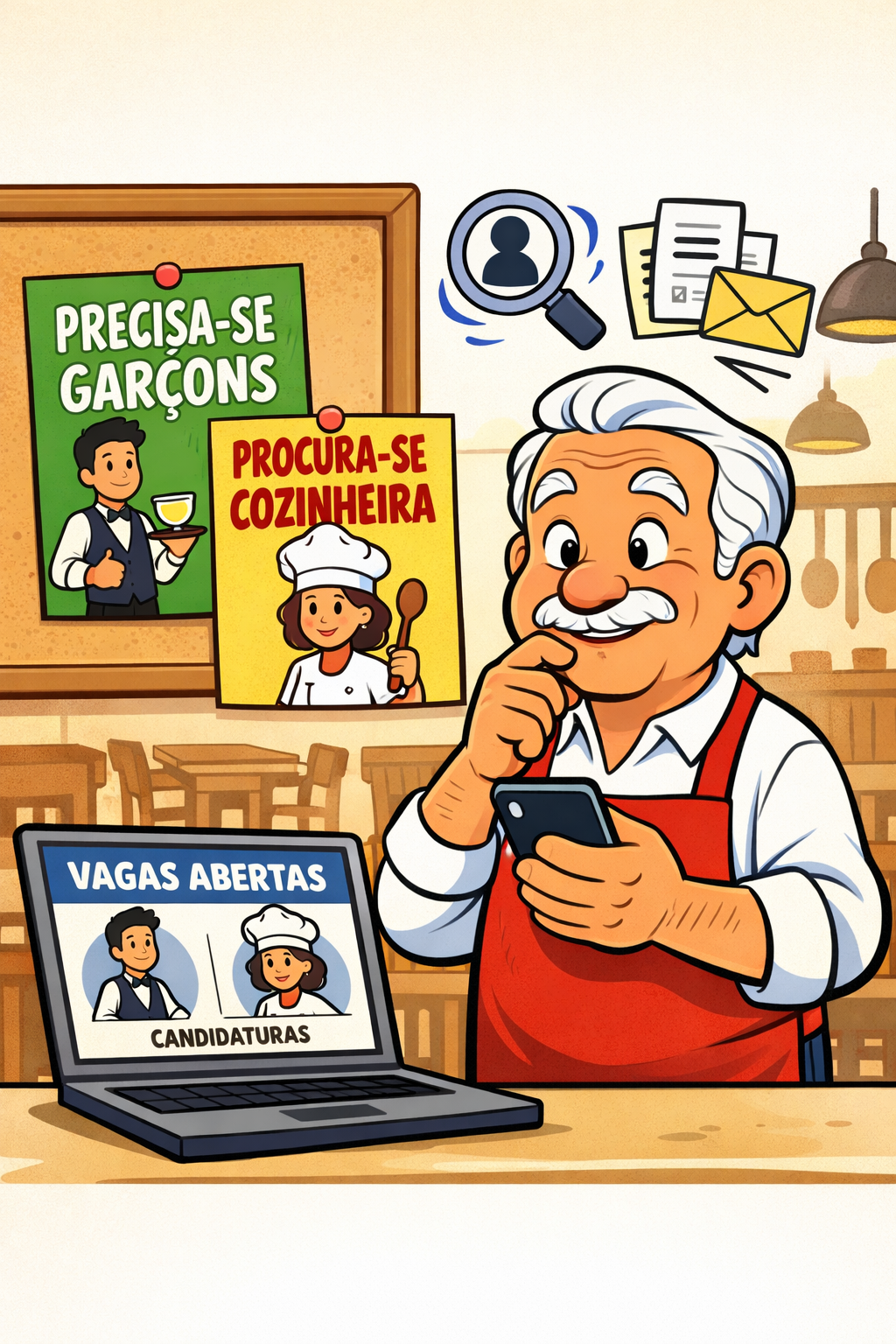 Profissional recebendo vagas